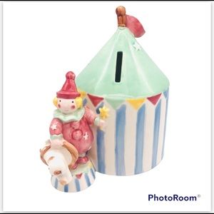 Nursery Circus Tent and Clown Piggy Bank